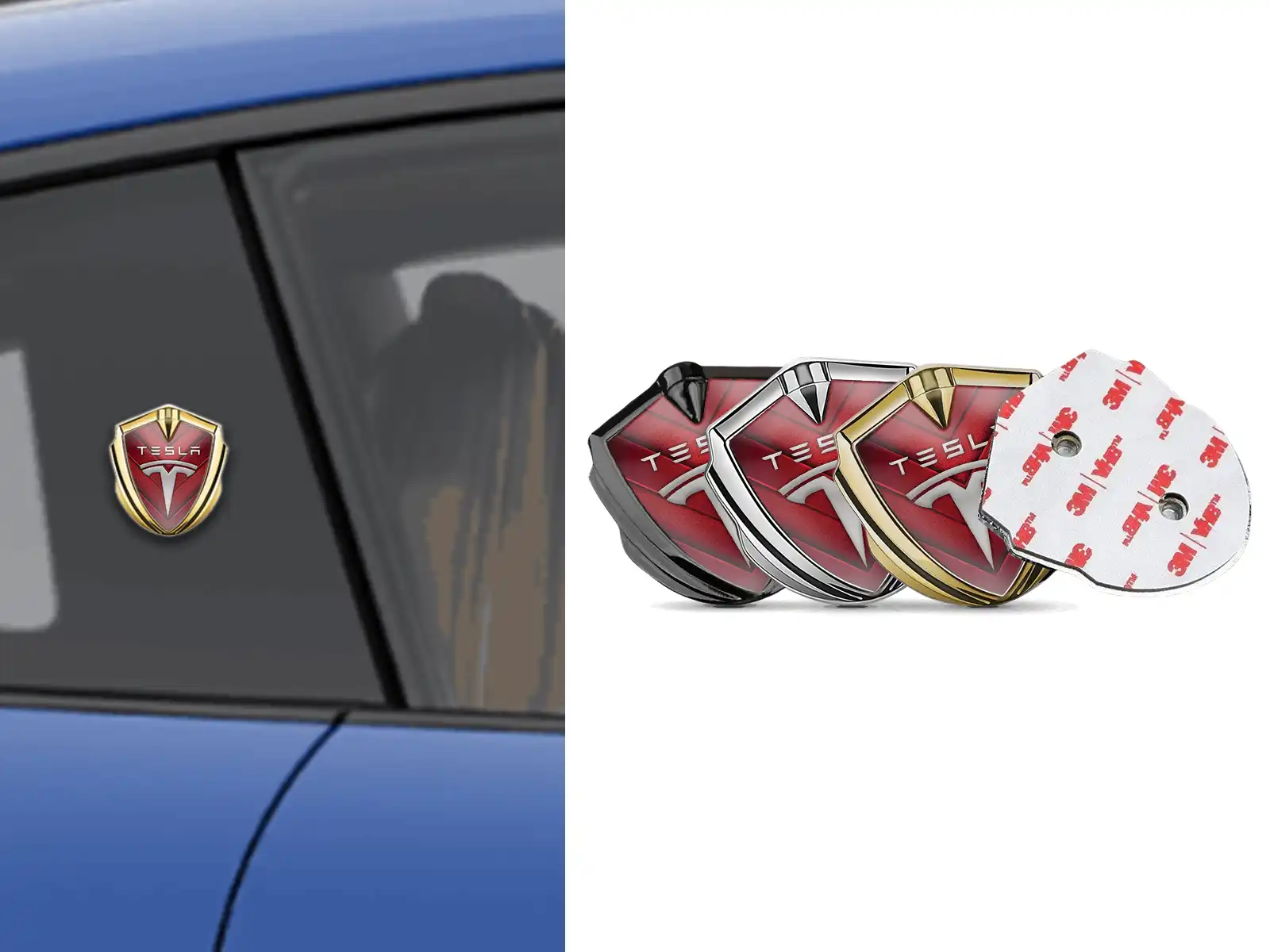 Tesla Emblem Fender Badge Max Force High-Quality